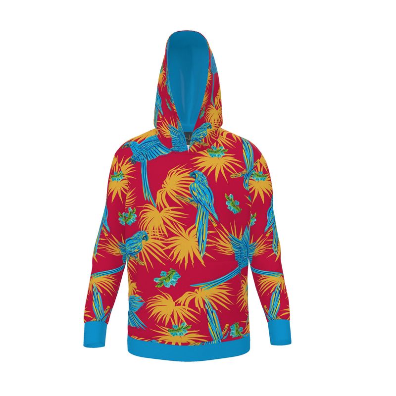 Women's Premium Hoodie — Tropical Macaw Samba Red