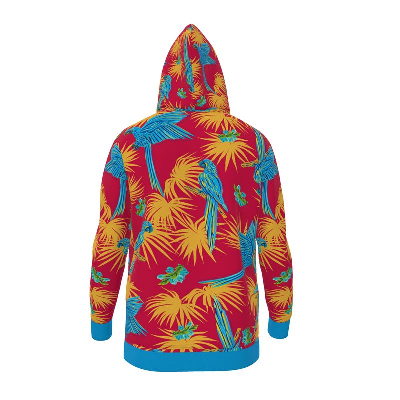 Women's Premium Hoodie — Tropical Macaw Samba Red