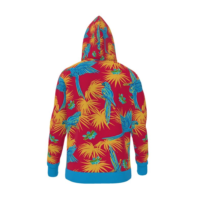 Women's Premium Hoodie — Tropical Macaw Samba Red