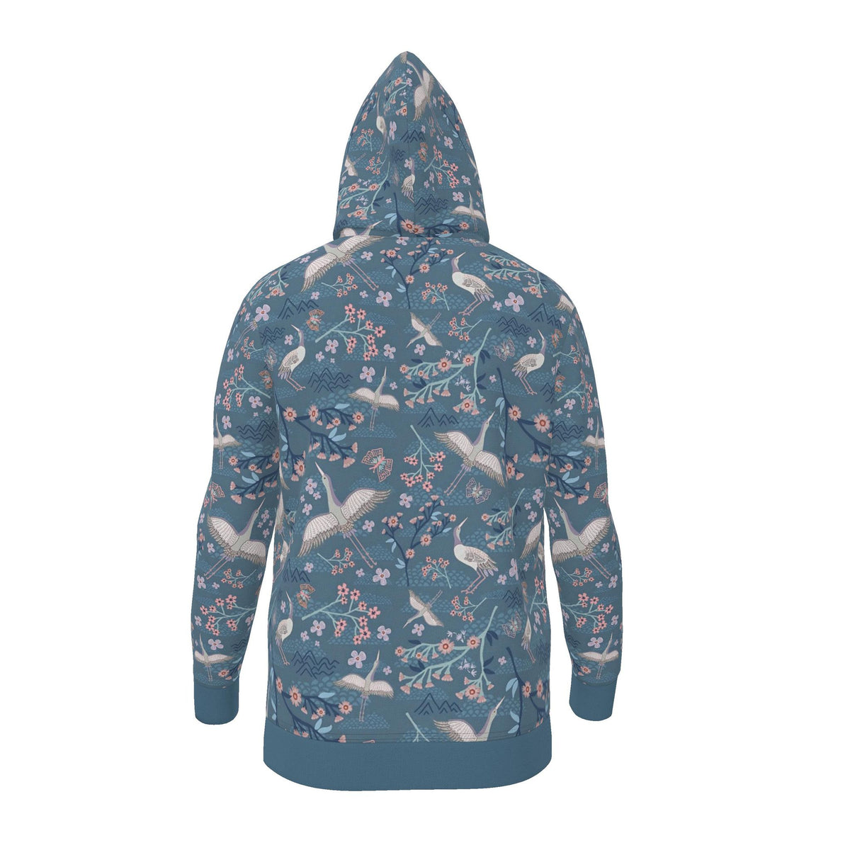 Women's Pullover Hoodie — White Crane