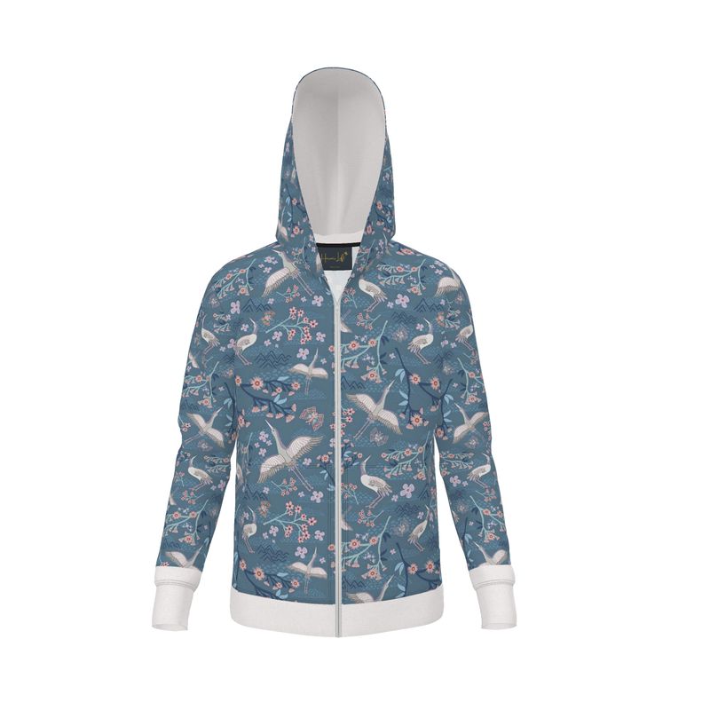 Women's Premium Hoodie — White Crane