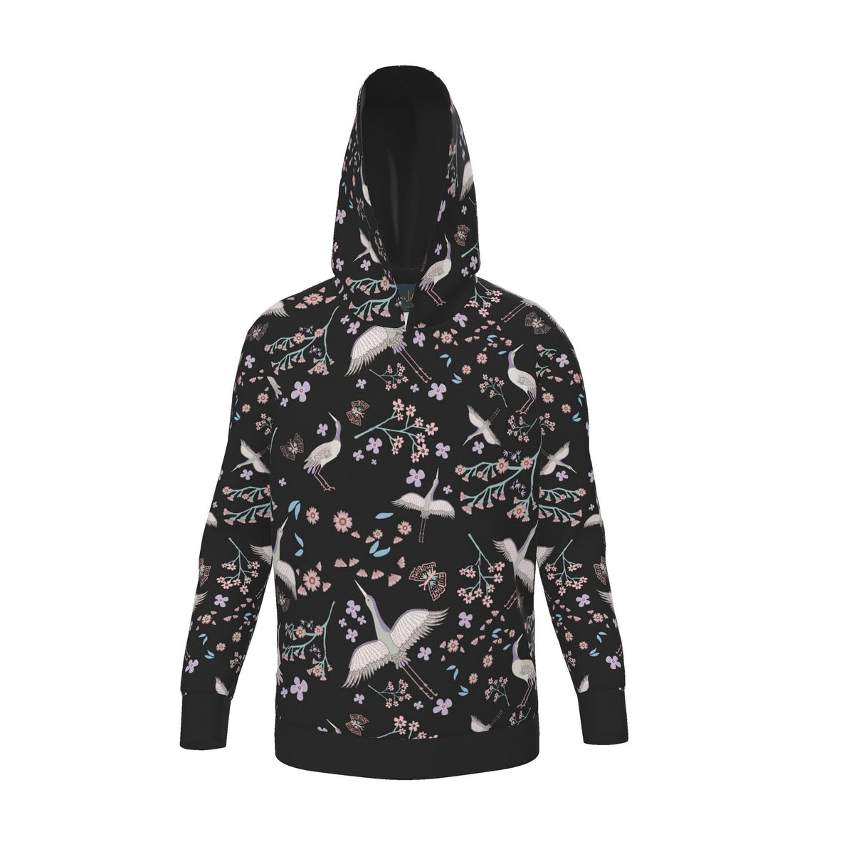 Women's Pullover Hoodie — White Crane Onyx