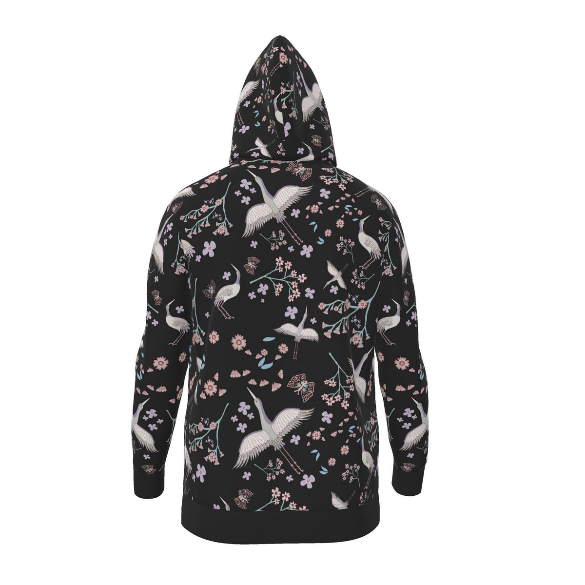 Women's Pullover Hoodie — White Crane Onyx