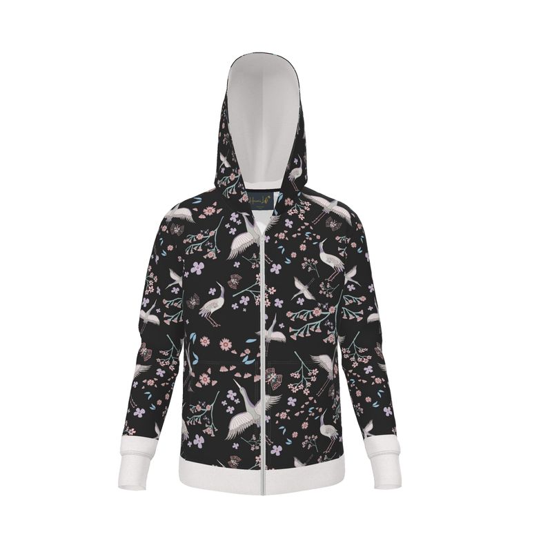 Women's Premium Hoodie — White Crane Onyx