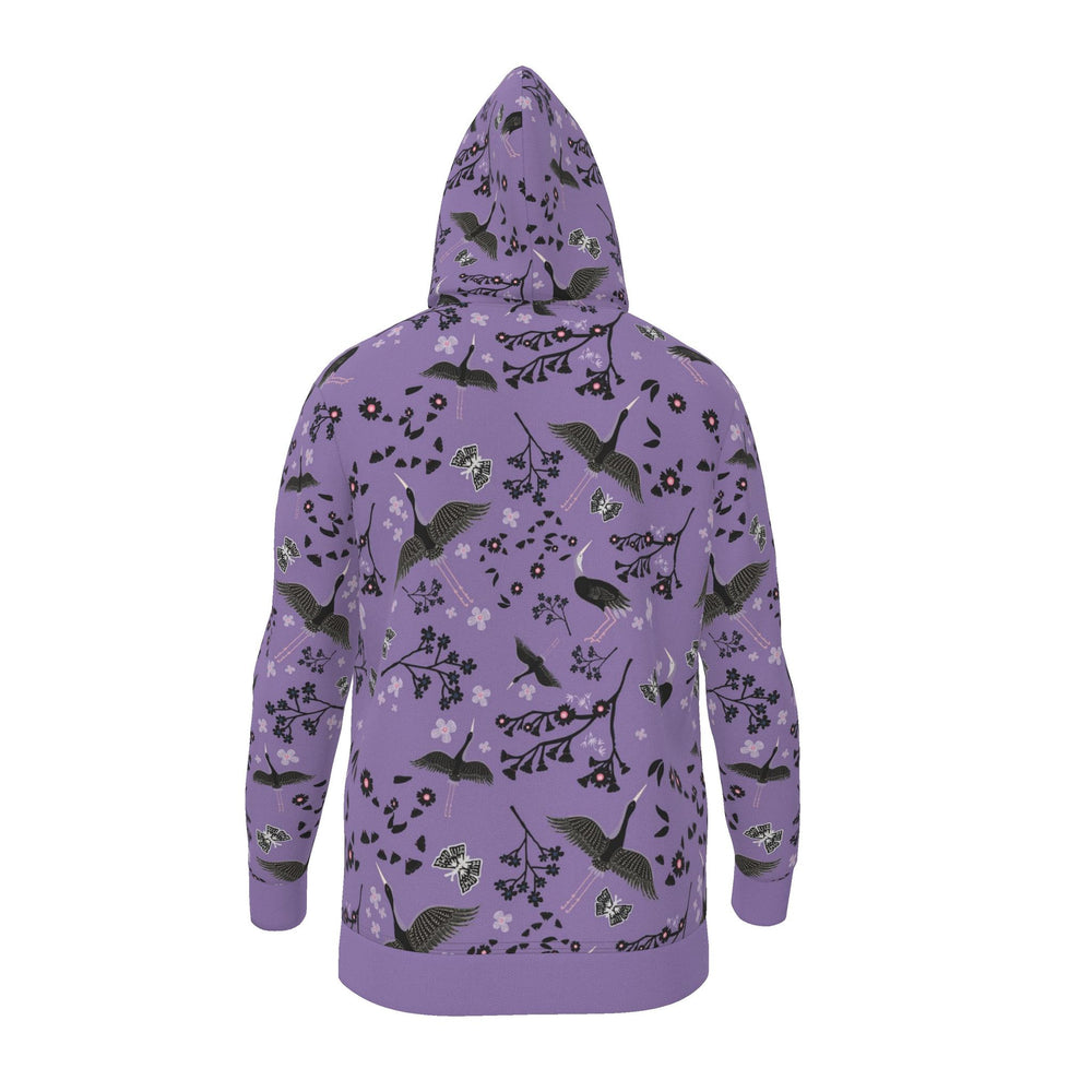 Women's Pullover Hoodie — White Crane Amethyst
