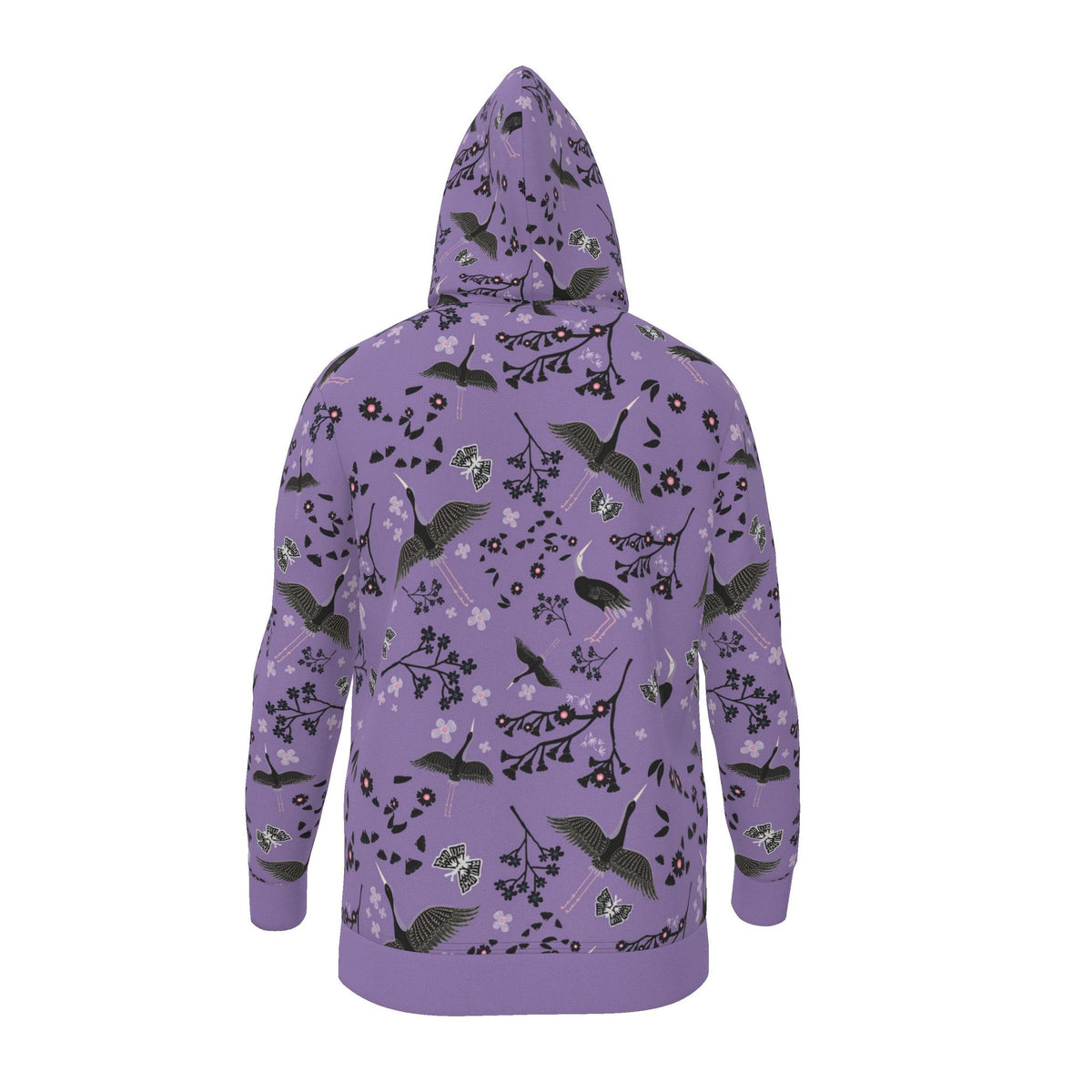 Women's Pullover Hoodie — White Crane Amethyst