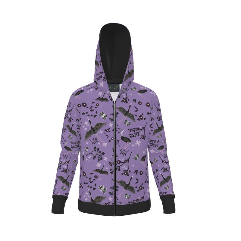 Women's Premium Hoodie — White Crane Amethyst