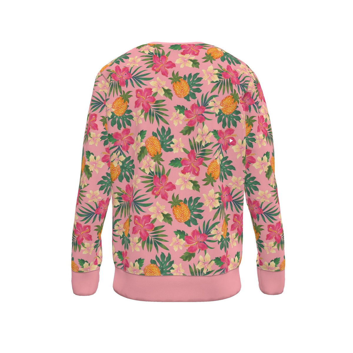 Women's Sweater — Pineapple Paradise Hibiscus Blush