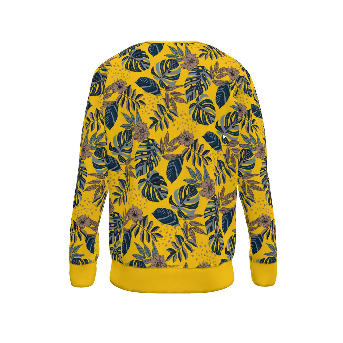 Women's Sweater — Midnight Monstera Honey Gold