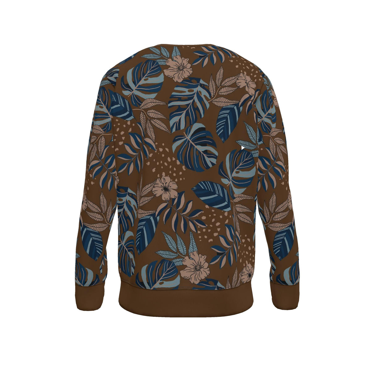 Women's Sweater — Midnight Monstera Roasted Teak