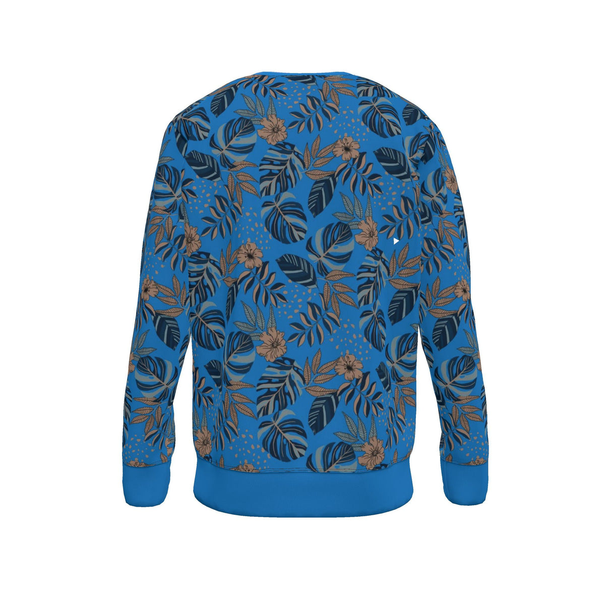 Women's Sweater — Midnight Monstera Azure Blue