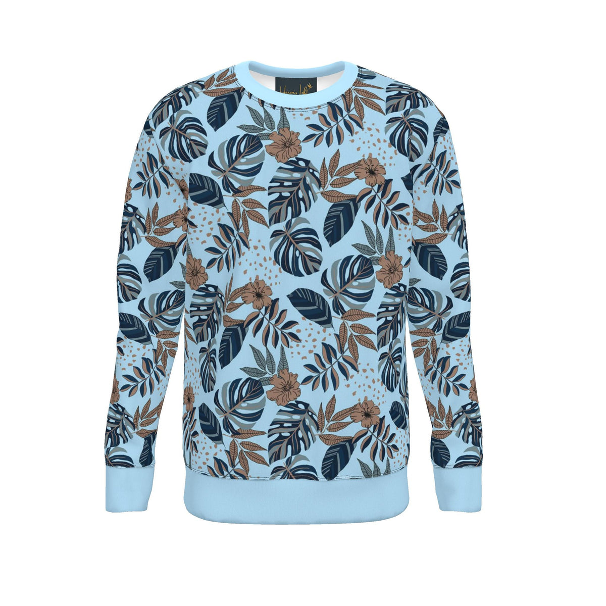 Women's Sweater — Midnight Monstera Bluehaven
