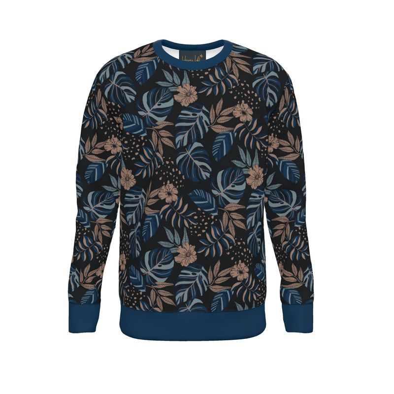 Men's Sweater — Midnight Monstera