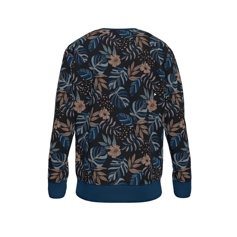 Men's Sweater — Midnight Monstera