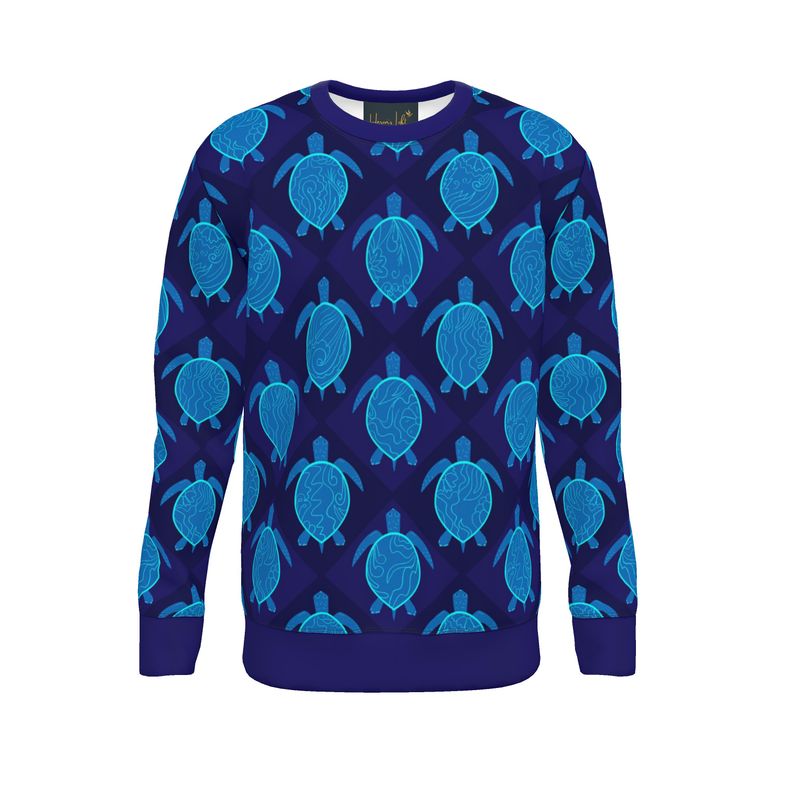 Men's Sweater — Topo Turtles Cobalt Tide