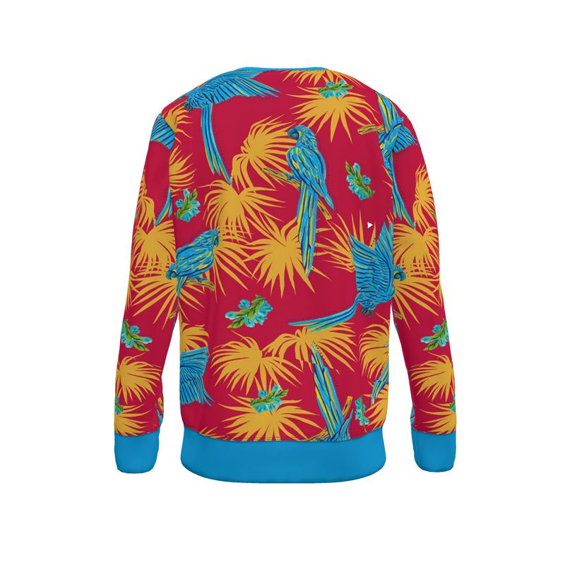 Men's Sweater — Tropical Macaw Samba Red