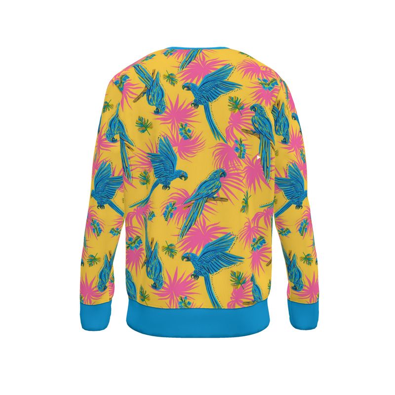 Men's Sweater — Tropical Macaw Sunny Fuchsia