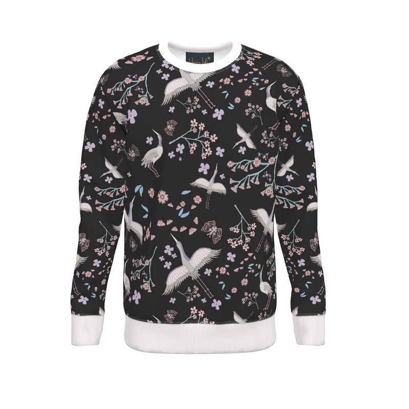Men's Sweater — White Crane Onyx