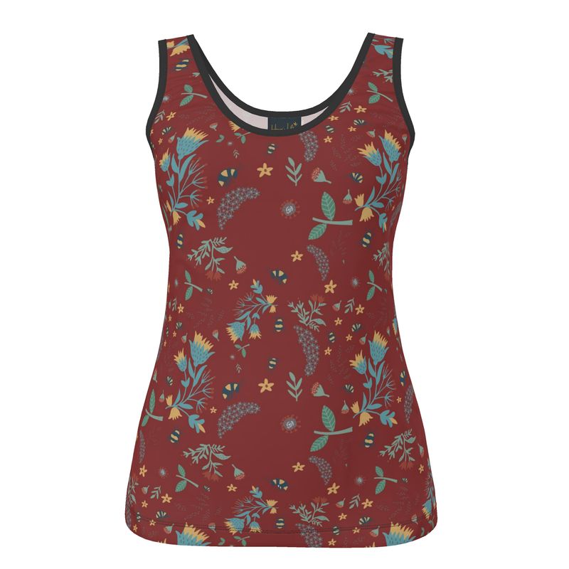 Women's Tank Top — Bee Garden Rustic Bloom
