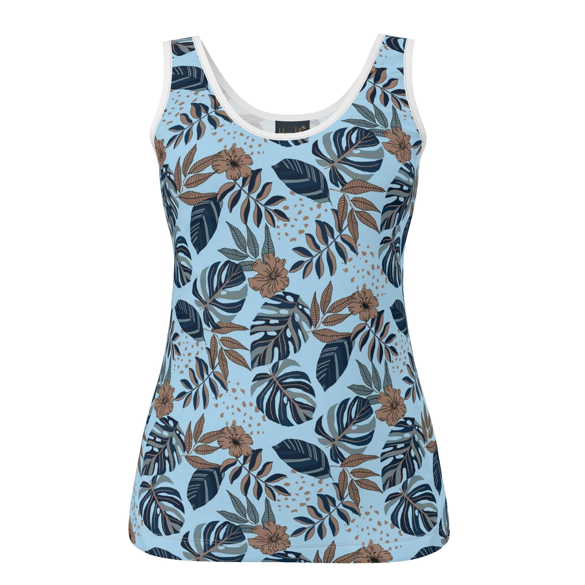 Women's Tank Top — Midnight Monstera — Bluehaven