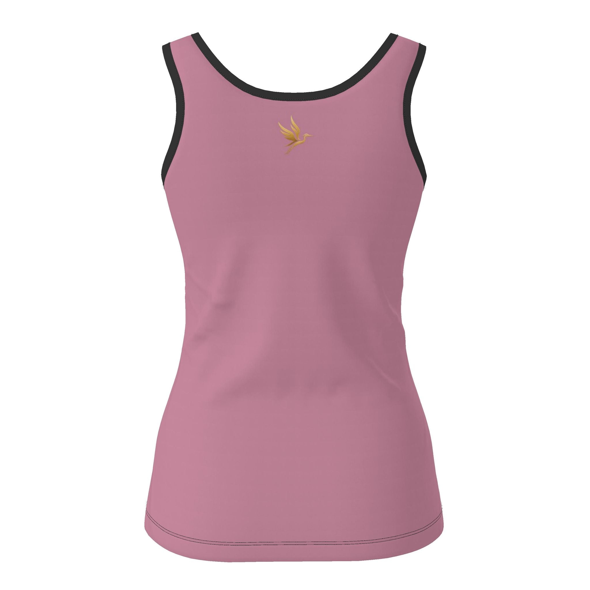 Women's Tank Top — Midnight Monstera — Solid Lunaria Rose