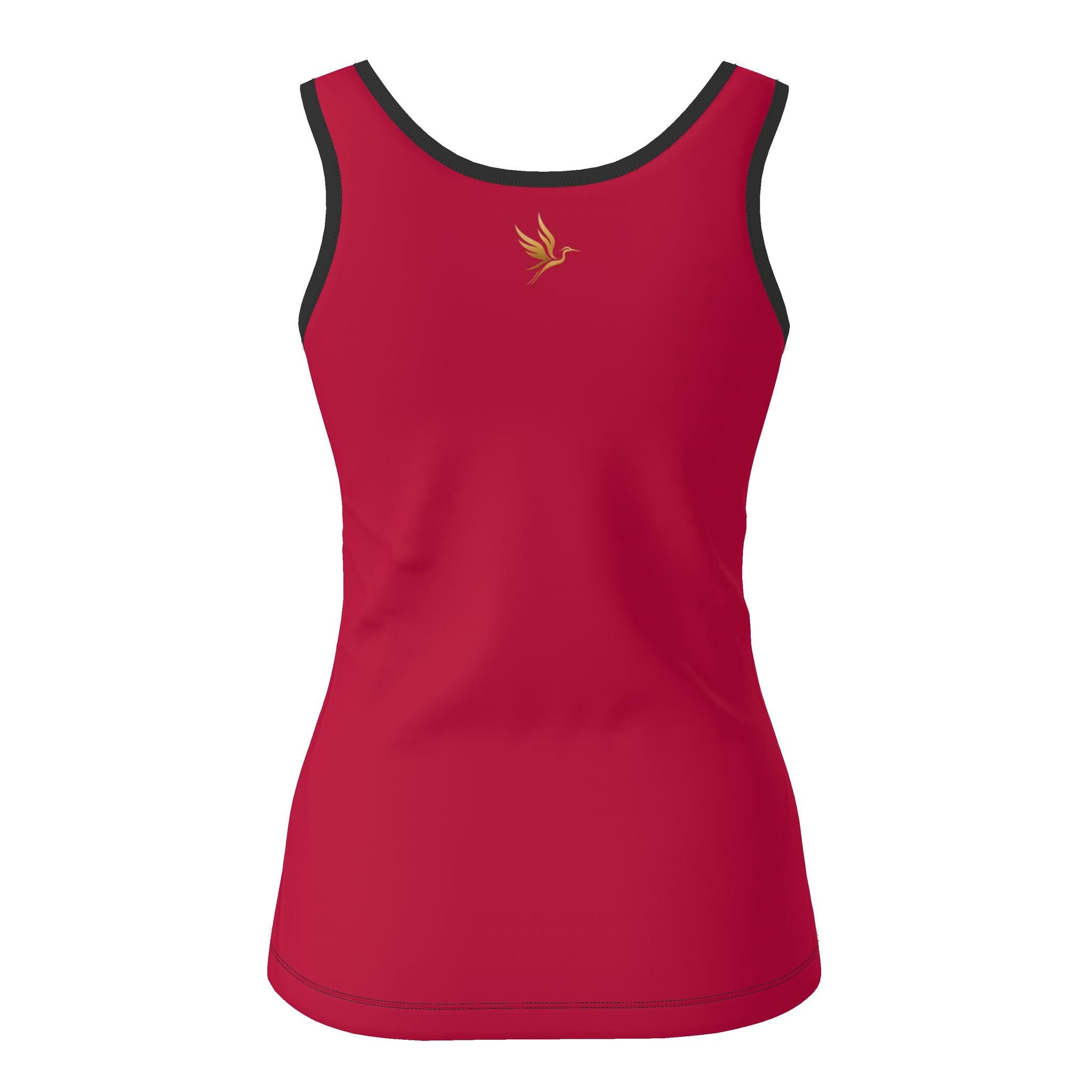 Women's Tank Top — Tropical Macaw — Solid Samba Red