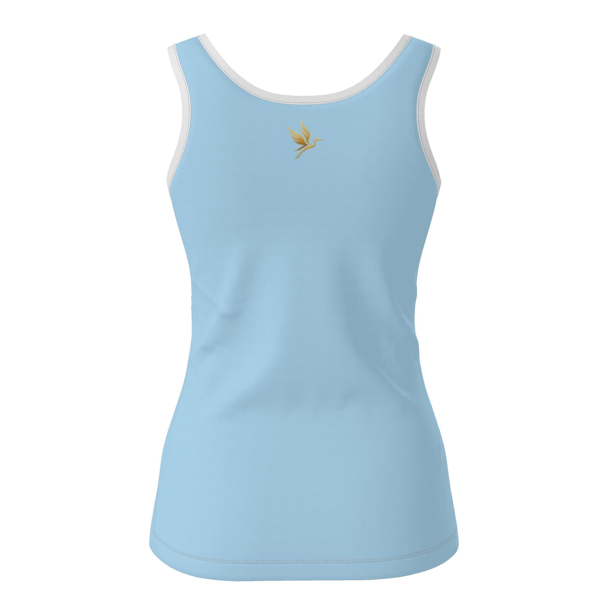 Women's Tank Top — Midnight Monstera — Solid Bluehaven