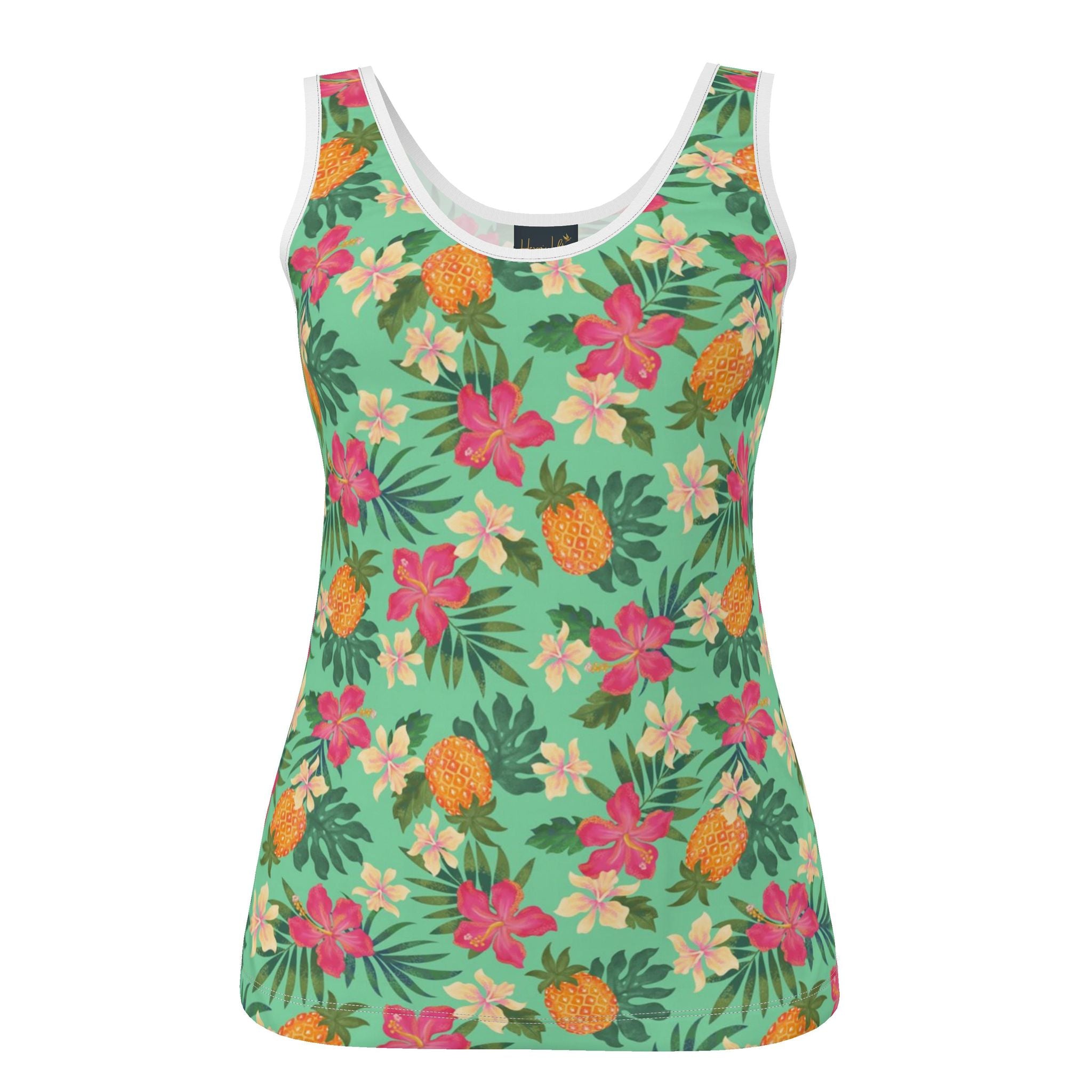 Women's Tank Top — Pineapple Paradise — Aloe Mist