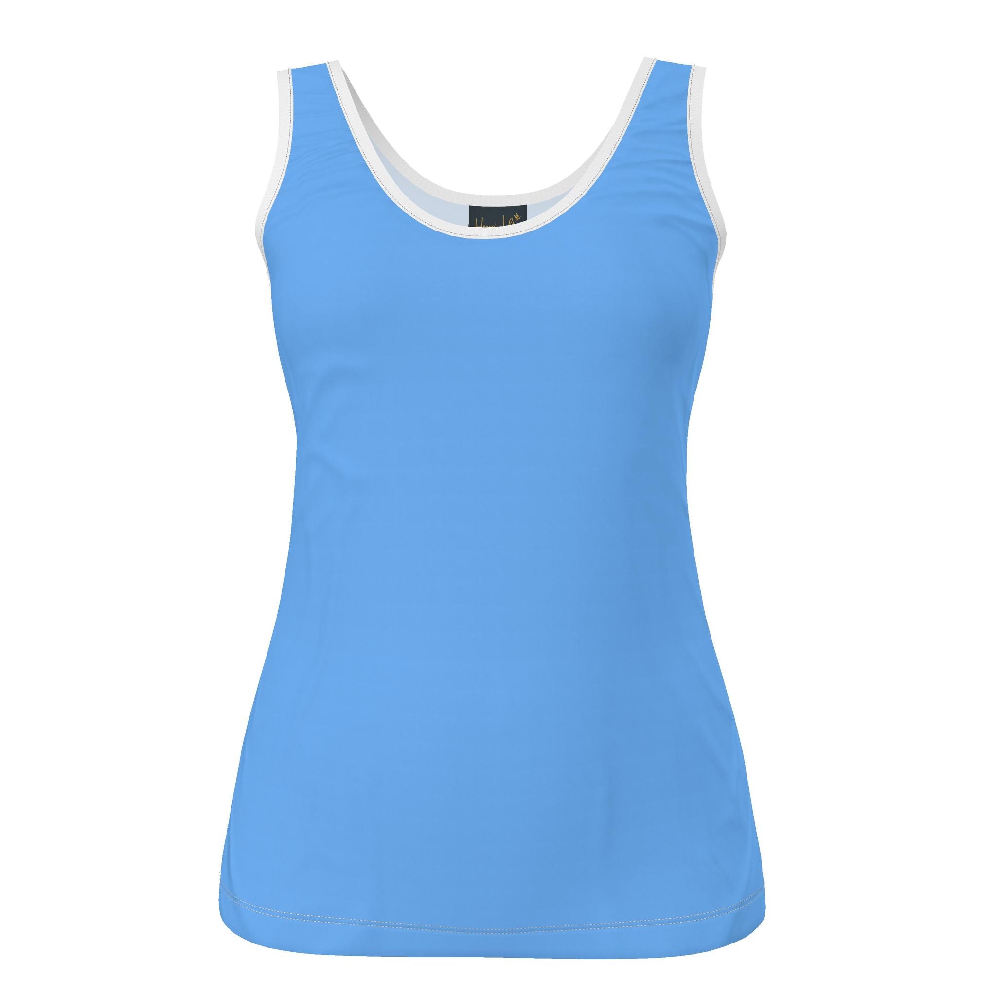 Women's Tank Top —Pineapple Paradise — Solid Island Breeze