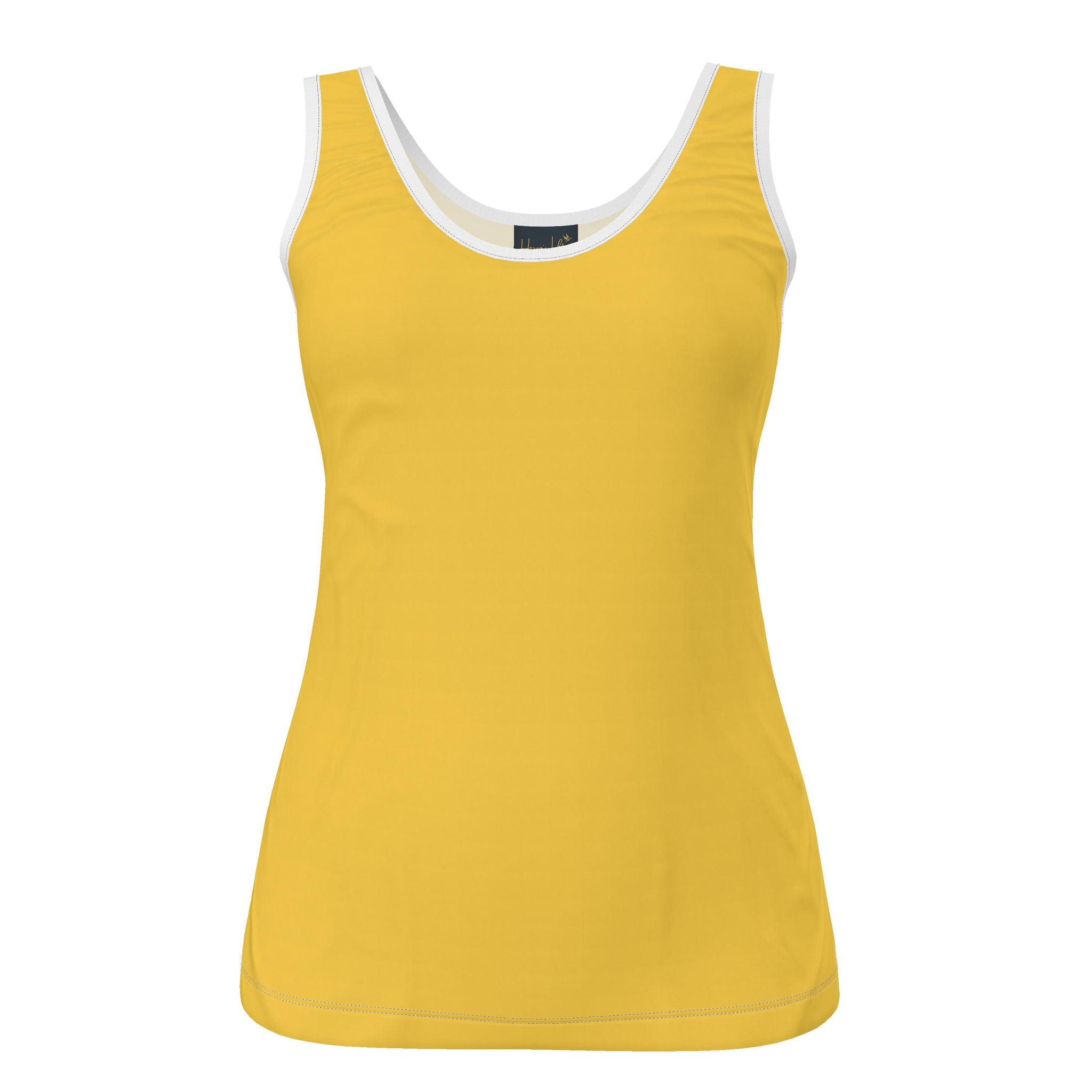 Women's Tank Top —  Tropical Macaw — Solid Sunny Fuchsia