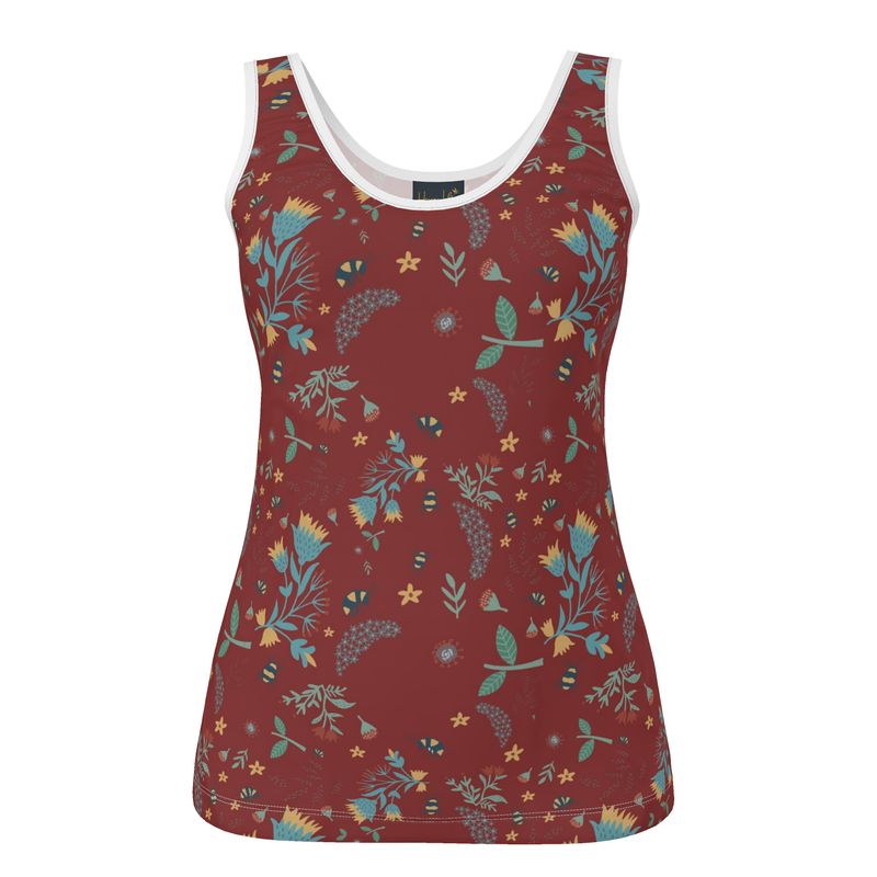 Women's Tank Top — Bee Garden Rustic Bloom