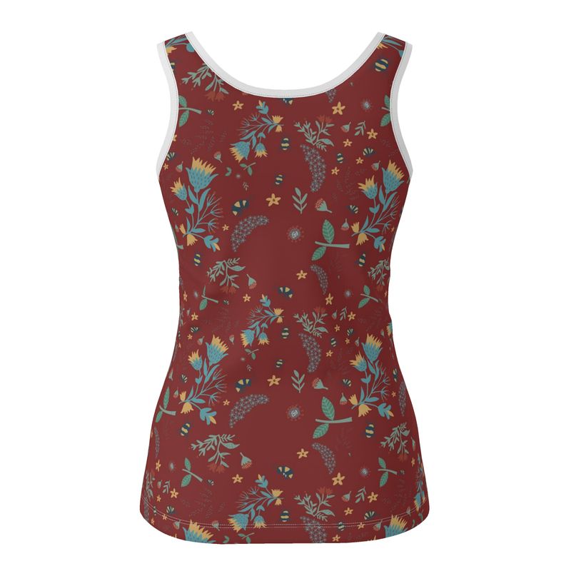 Women's Tank Top — Bee Garden Rustic Bloom