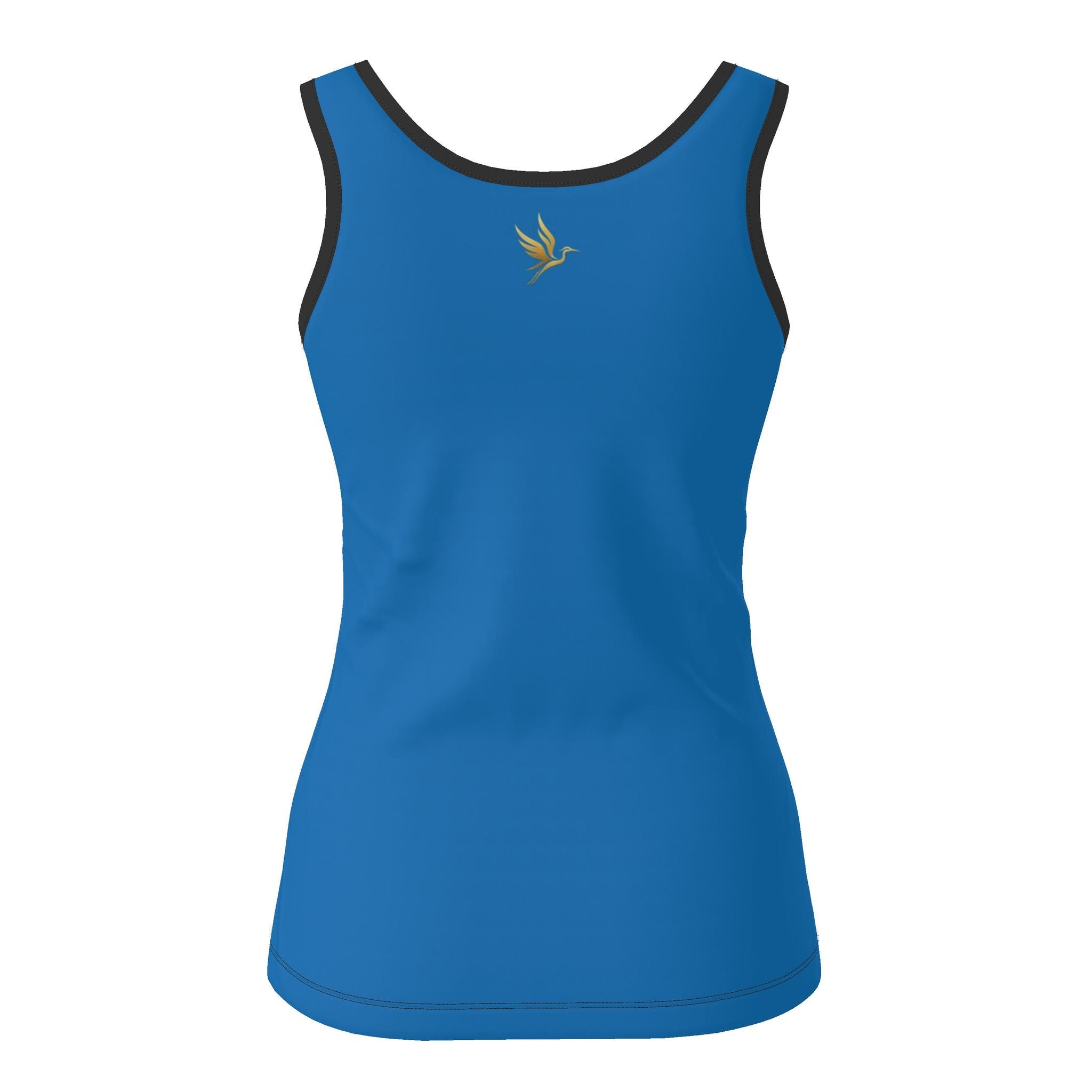 Women's Tank Top — Midnight Monstera — Solid Azure Blue