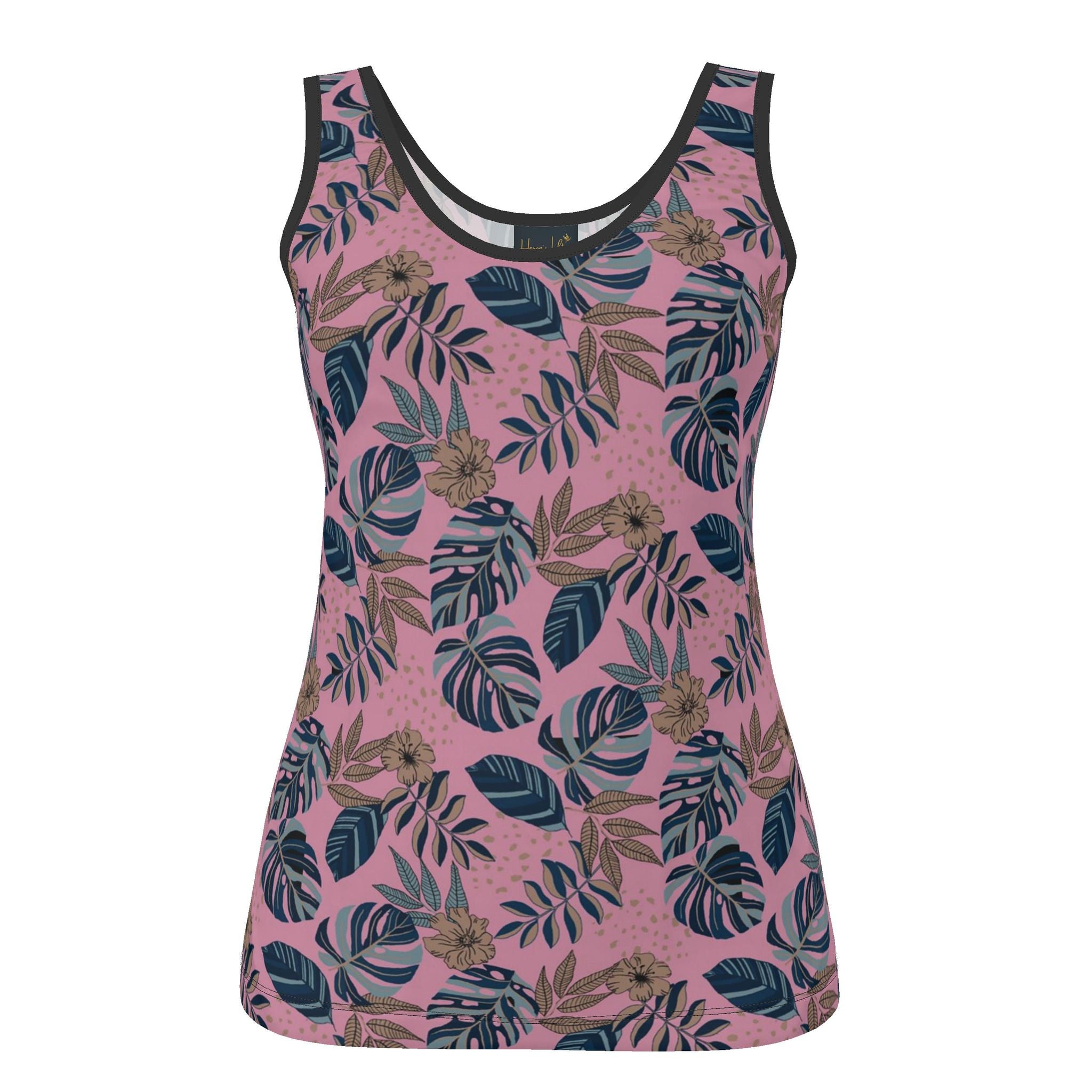 Women's Tank Top — Midnight Monstera — Lunaria Rose
