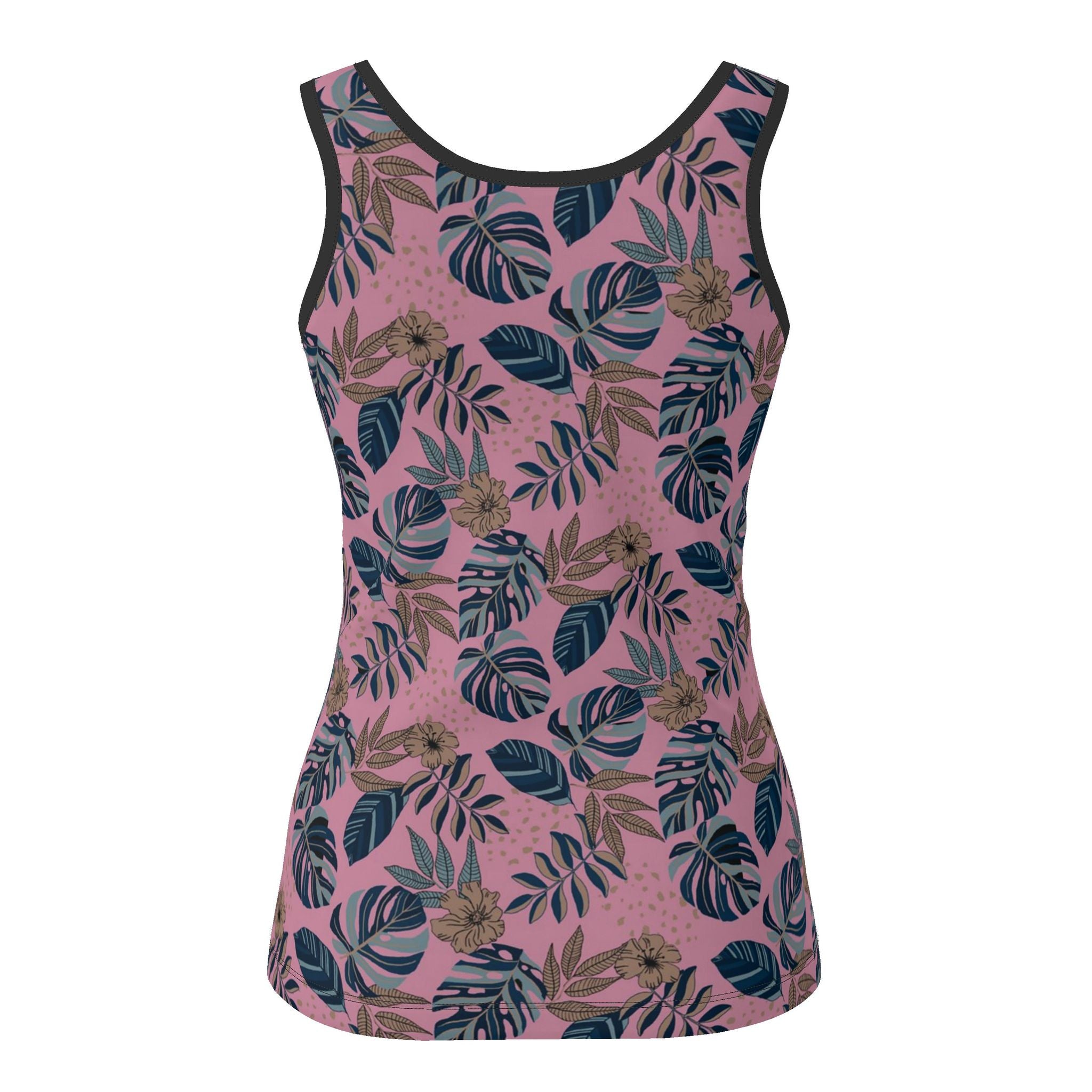 Women's Tank Top — Midnight Monstera — Lunaria Rose