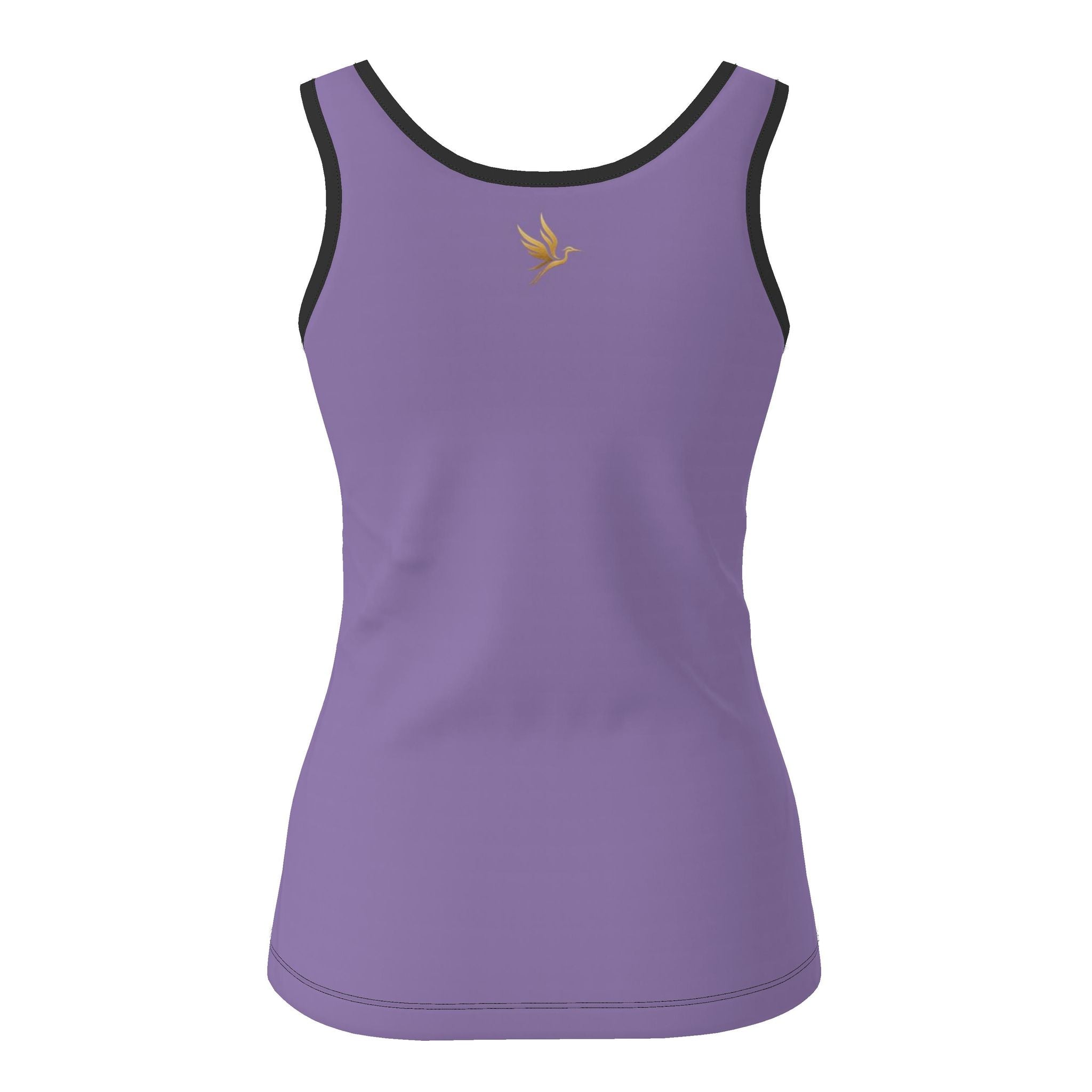 Women's Tank Top — White Crane — Solid Amethyst