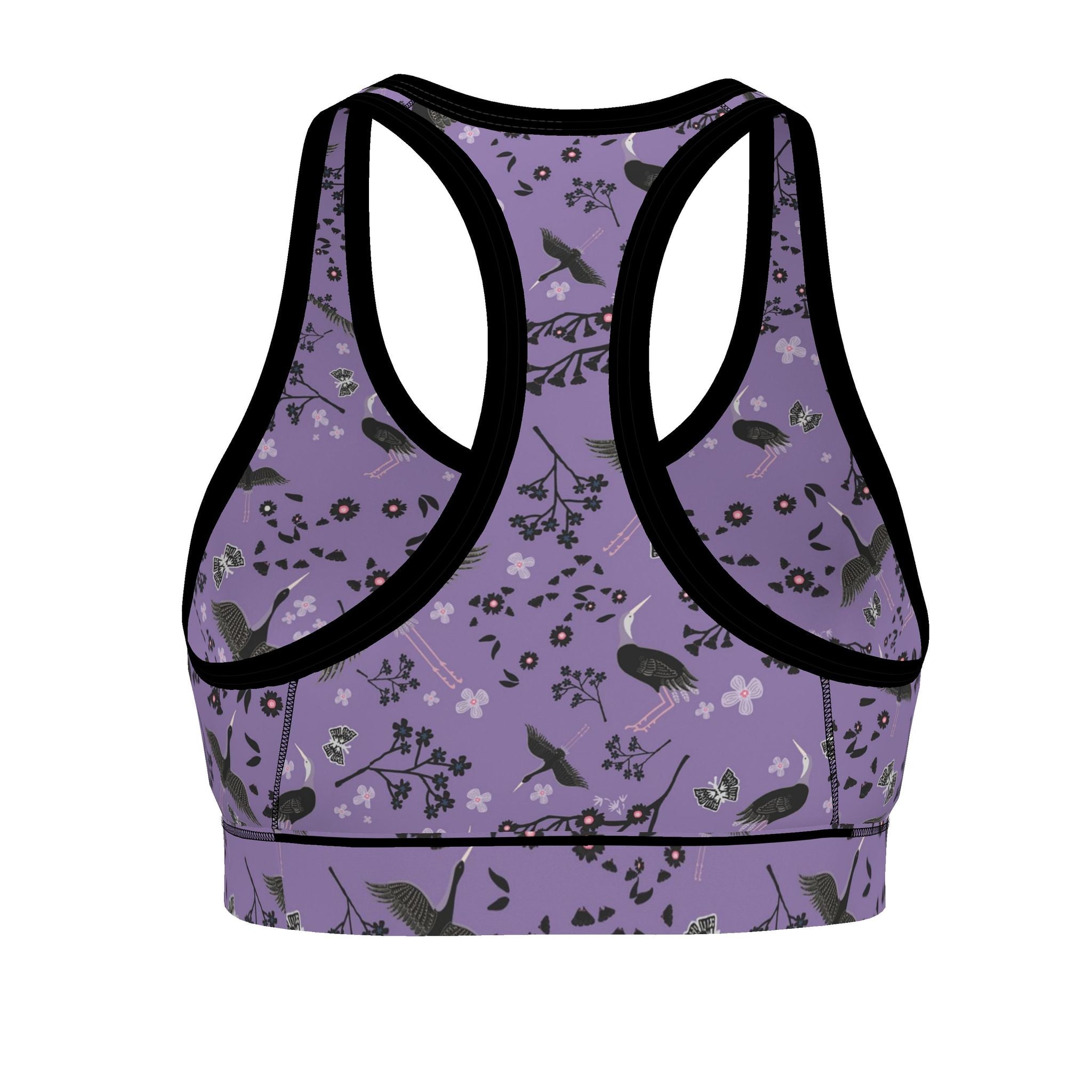 Women's Low Impact Sports Bra — White Crane Amethyst