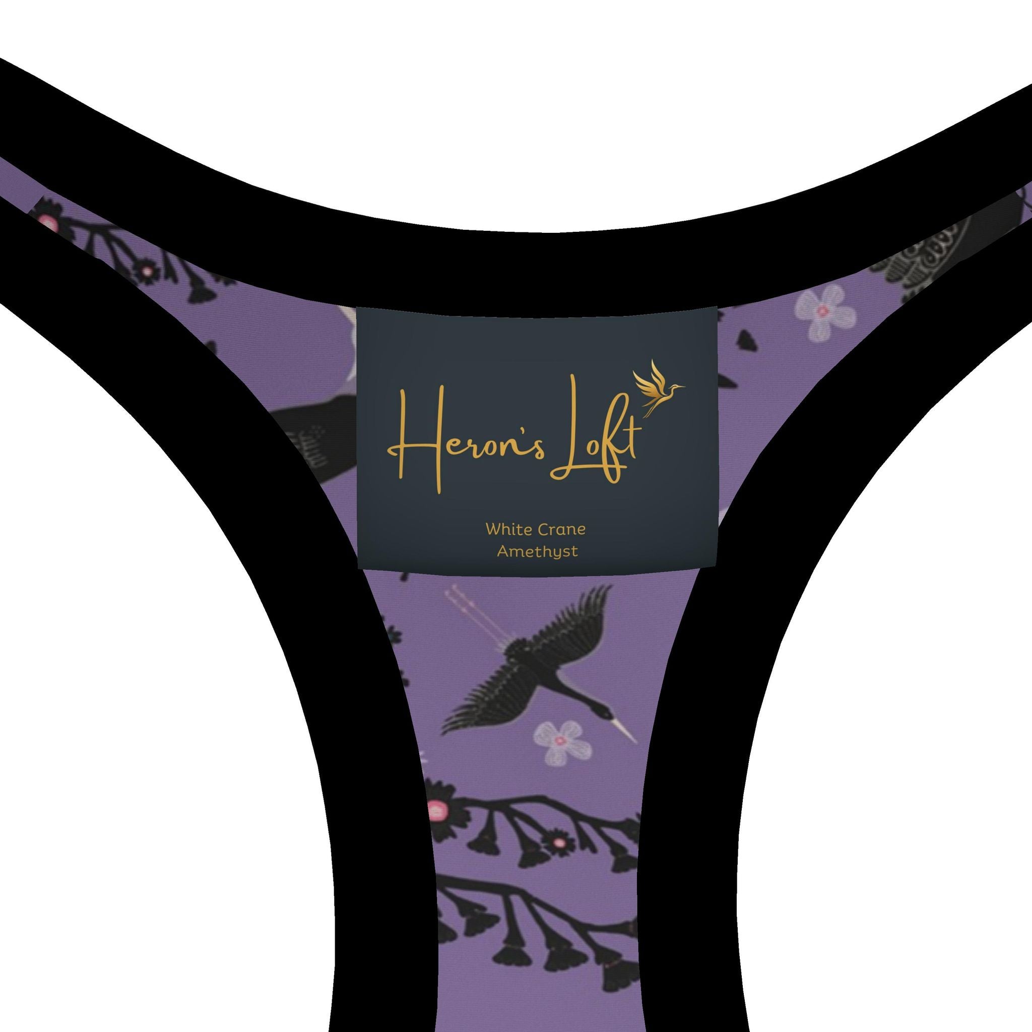 Women's Low Impact Sports Bra — White Crane Amethyst