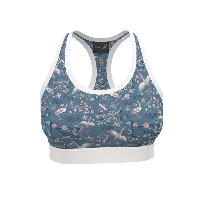 White Crane Women's Low Impact Sports Bra