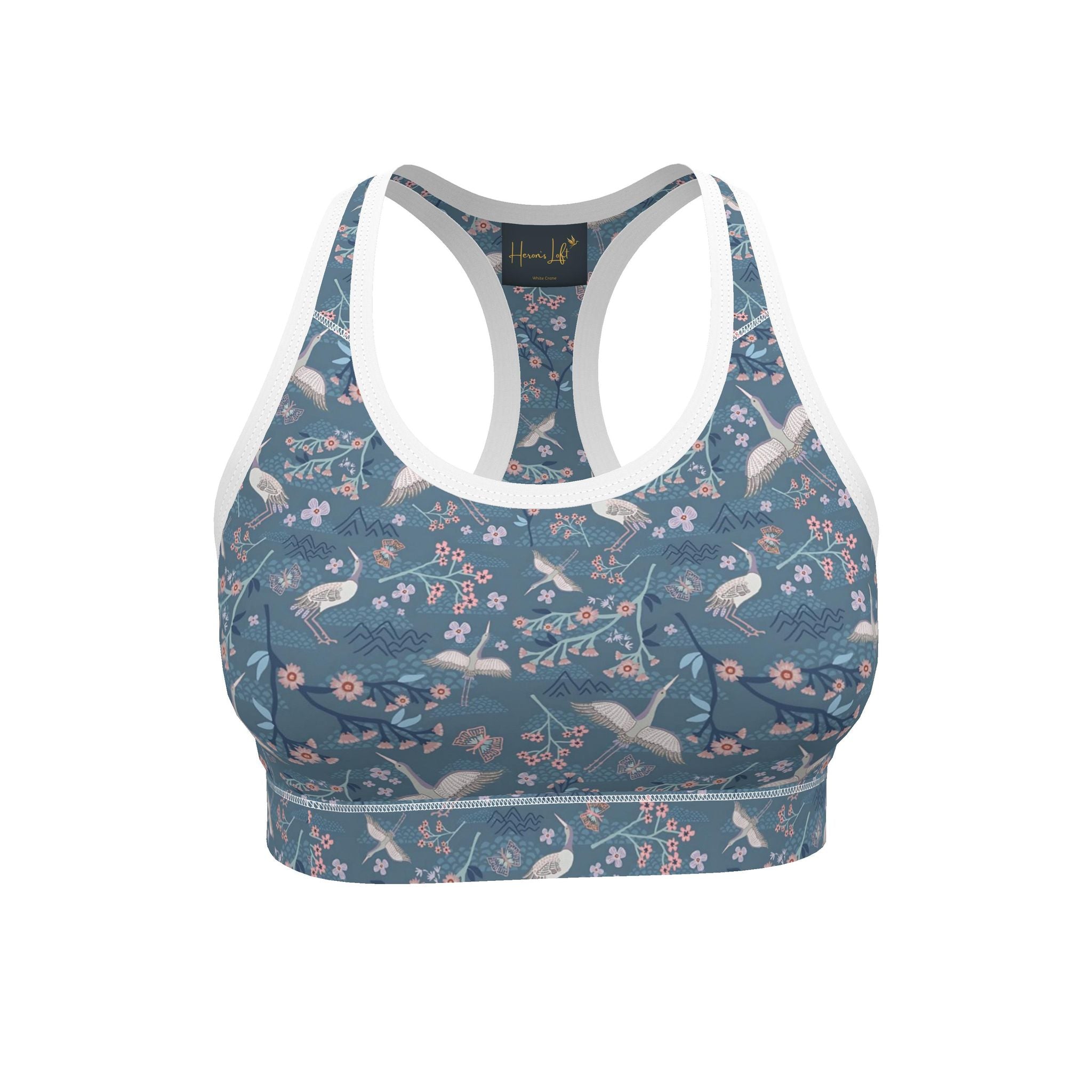 Women's Low Impact Sports Bra — White Crane