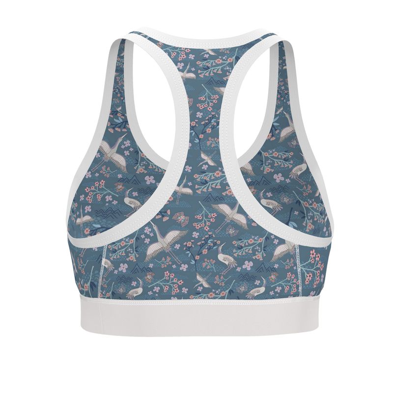 White Crane Women's Low Impact Sports Bra