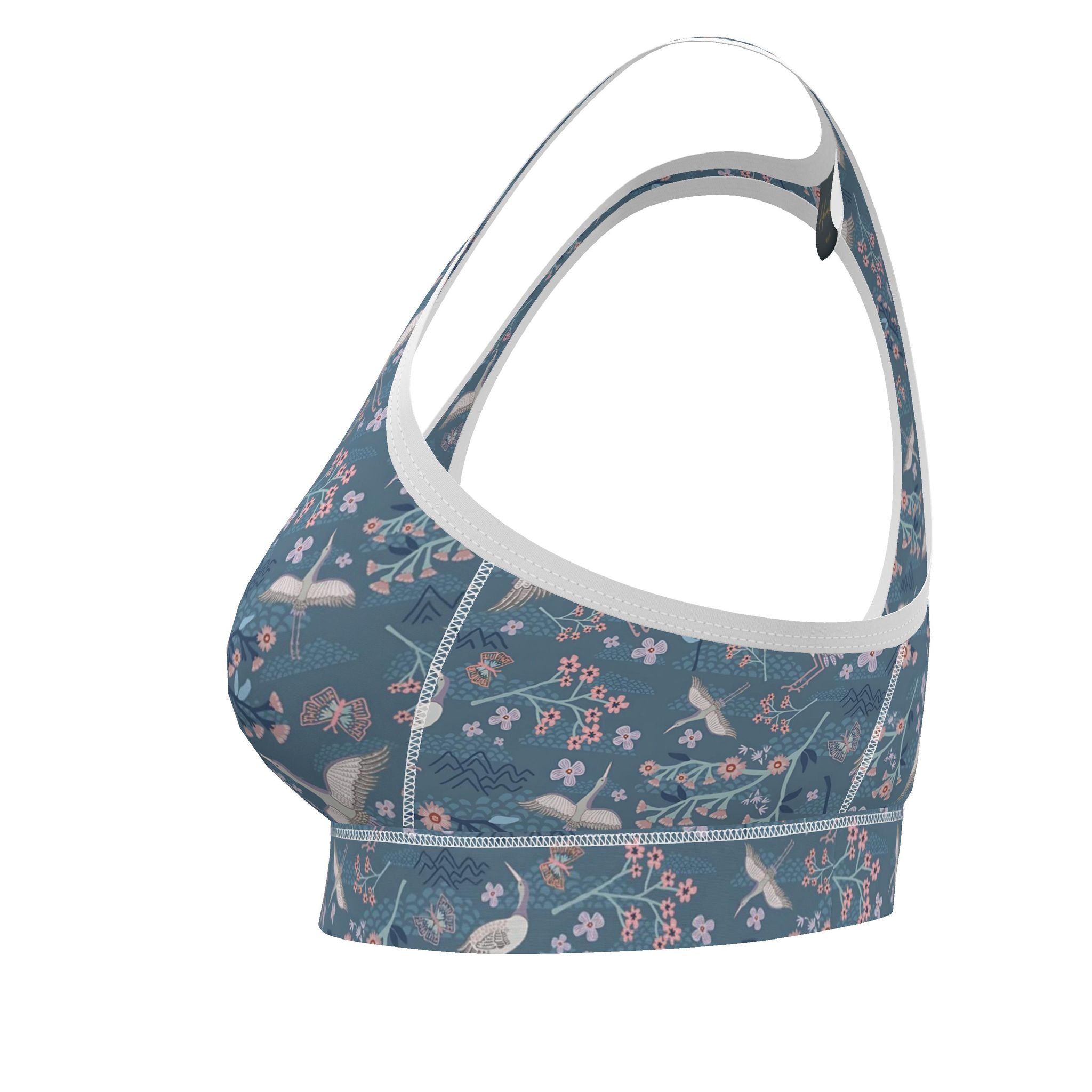 Women's Low Impact Sports Bra — White Crane