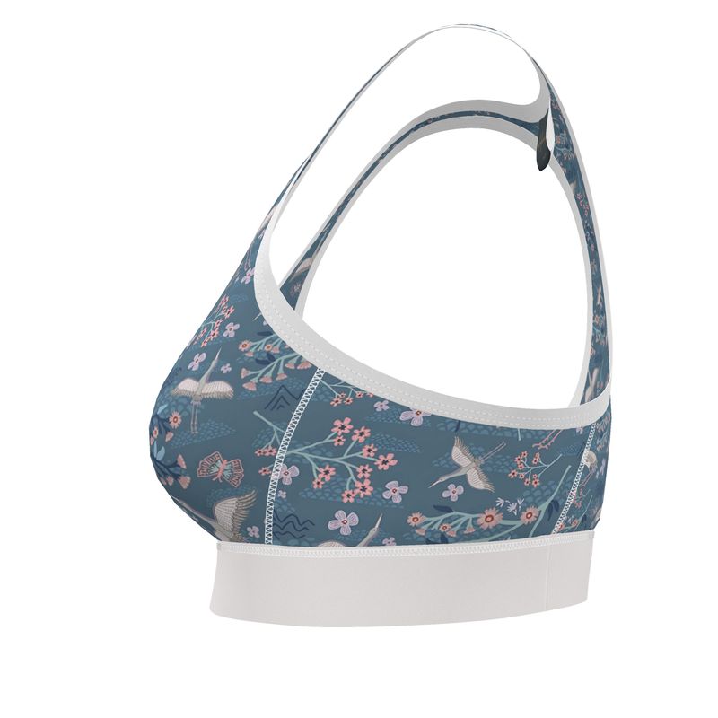White Crane Women's Low Impact Sports Bra