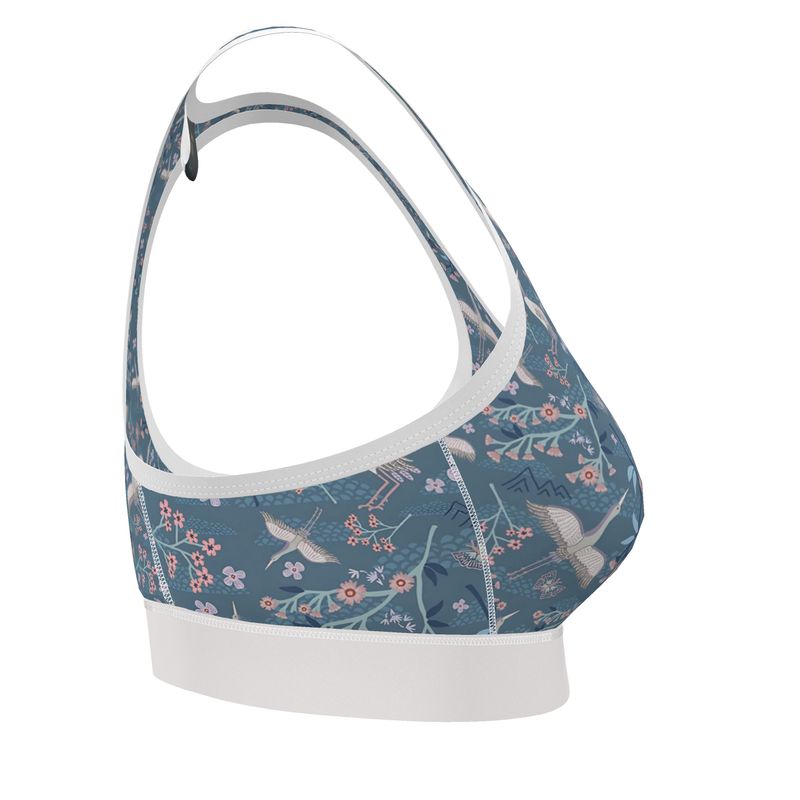 White Crane Women's Low Impact Sports Bra