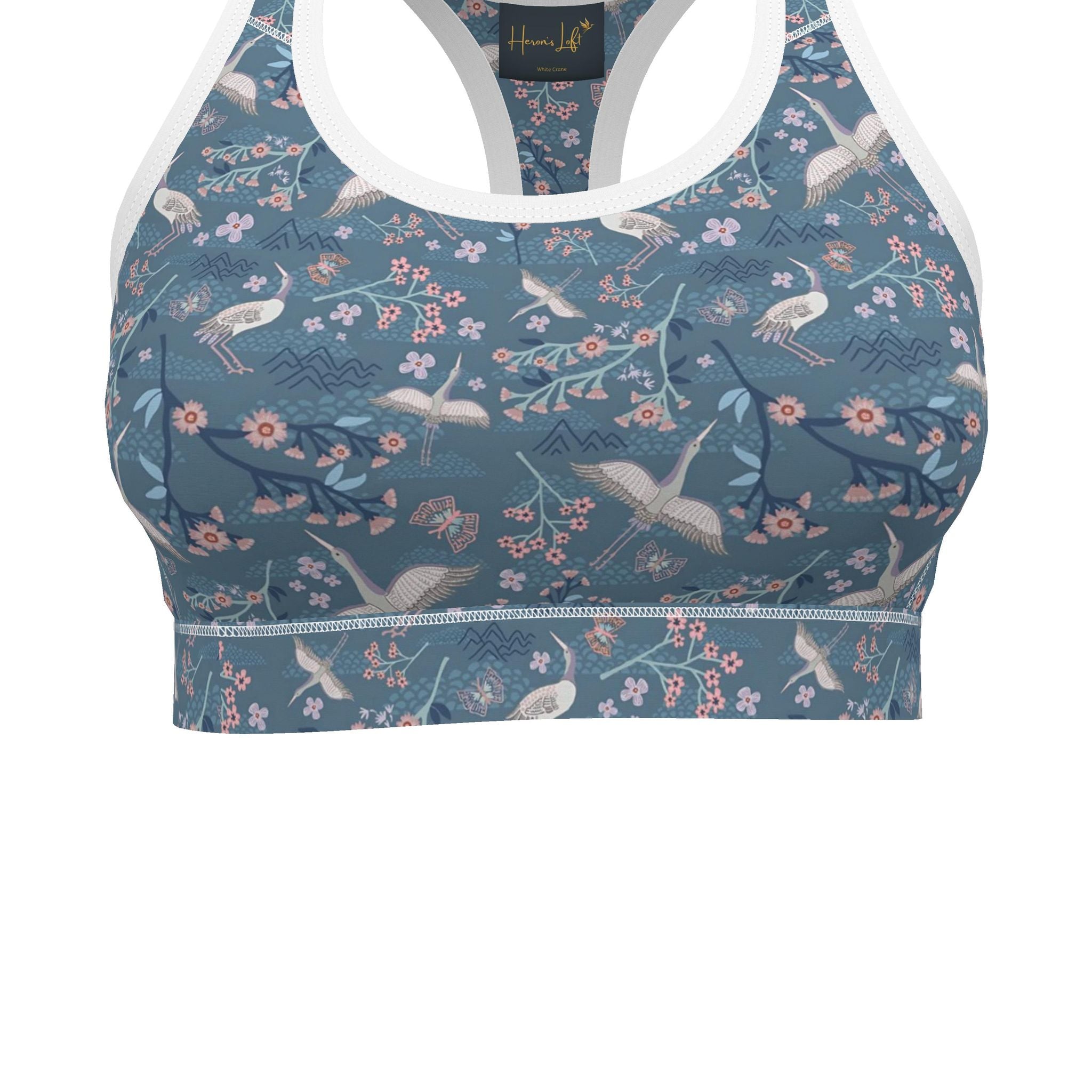 Women's Low Impact Sports Bra — White Crane