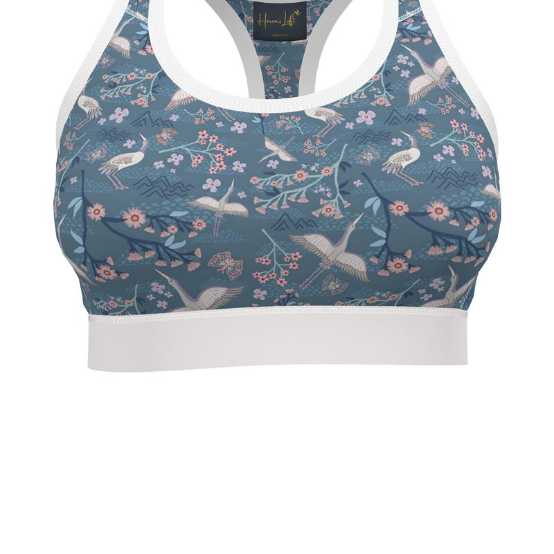 White Crane Women's Low Impact Sports Bra