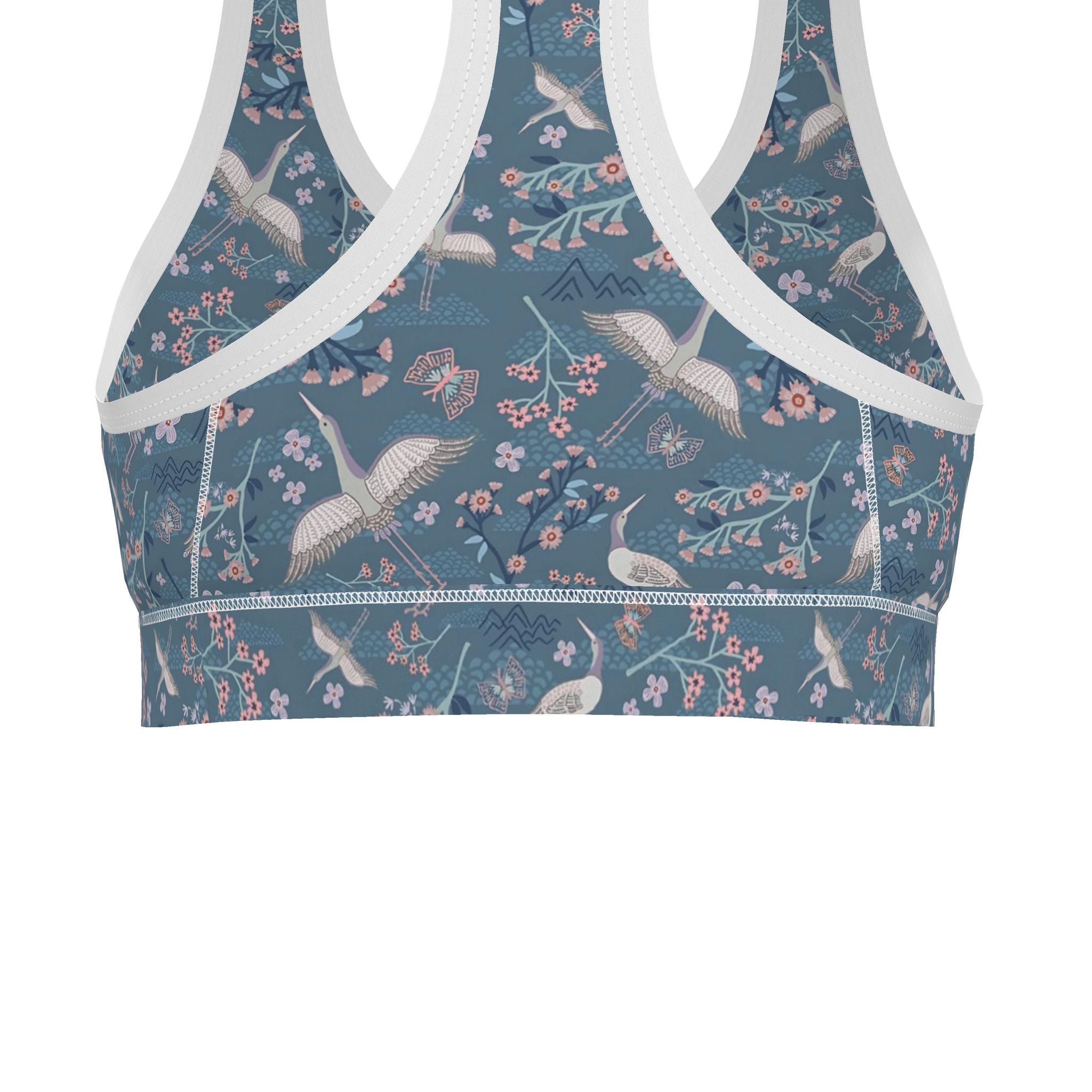 Women's Low Impact Sports Bra — White Crane