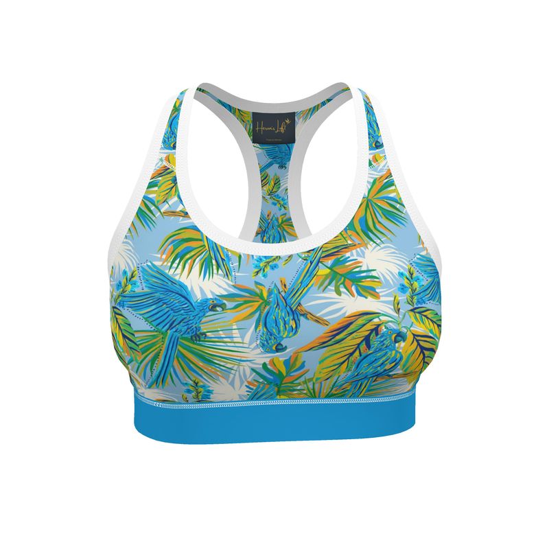 Tropical Macaw Women's Low Impact Sports Bra