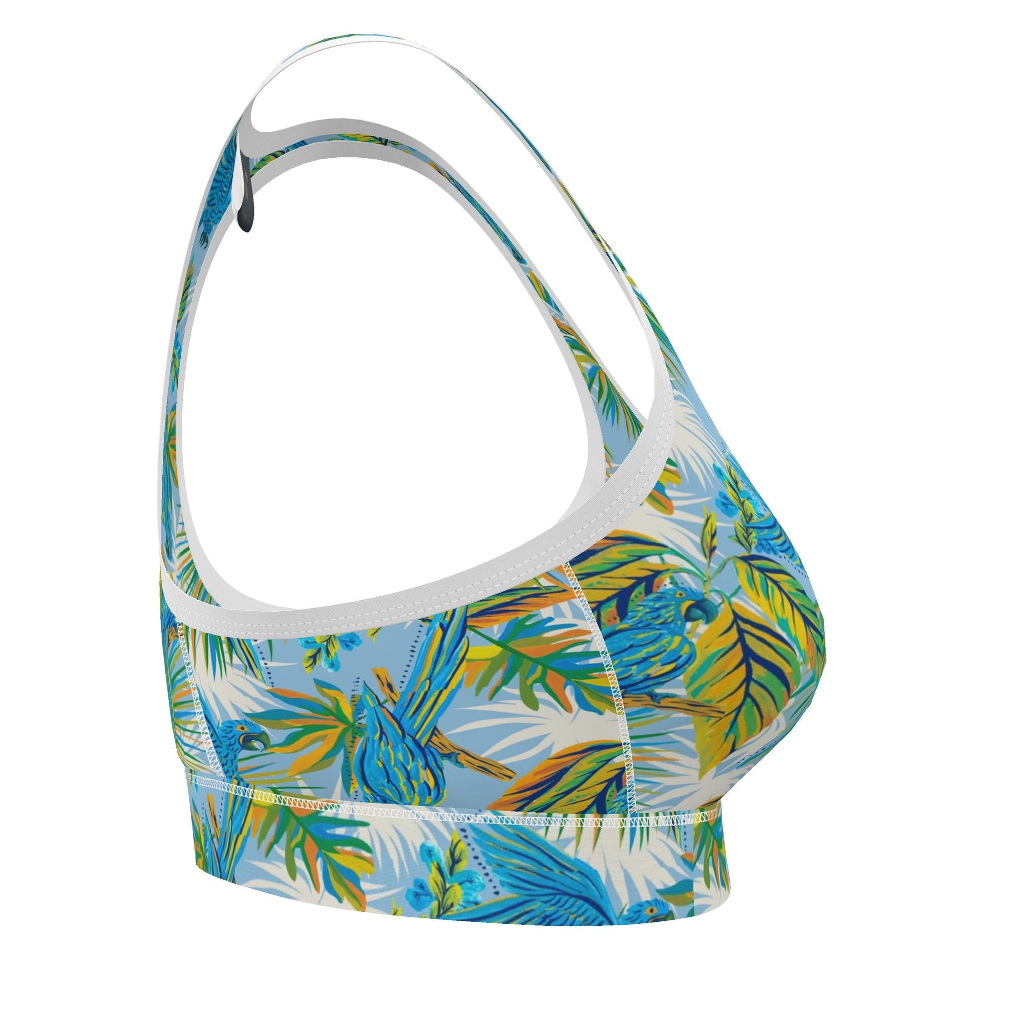 Women's Low Impact Sports Bra — Tropical Macaw