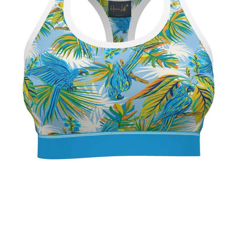 Tropical Macaw Women's Low Impact Sports Bra